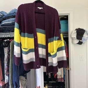 American Eagle Striped Cardigan